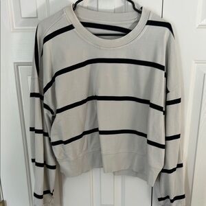 Striped Long Sleeve Top/sweatshirt material